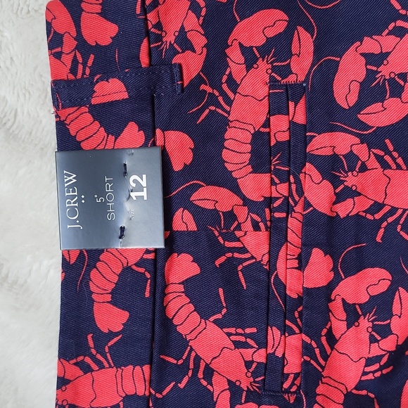 NWT! J. CREW Lobster 🦞 Print Shorts! Size 12! - Picture 4 of 10